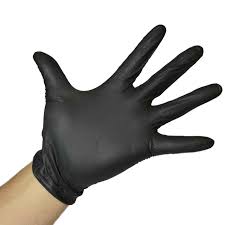 Disposable Nitrile Gloves - Black, Powder Free (S - XXL)